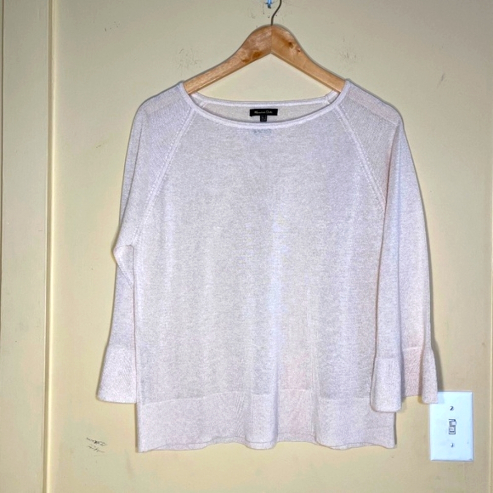 Massimo Dutti Dainty Cream Knit blouse